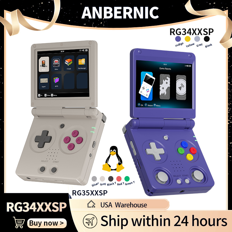 Gaming Console All In One - Anbernic RG34XXSP RG35XXSP Flip Handheld Game