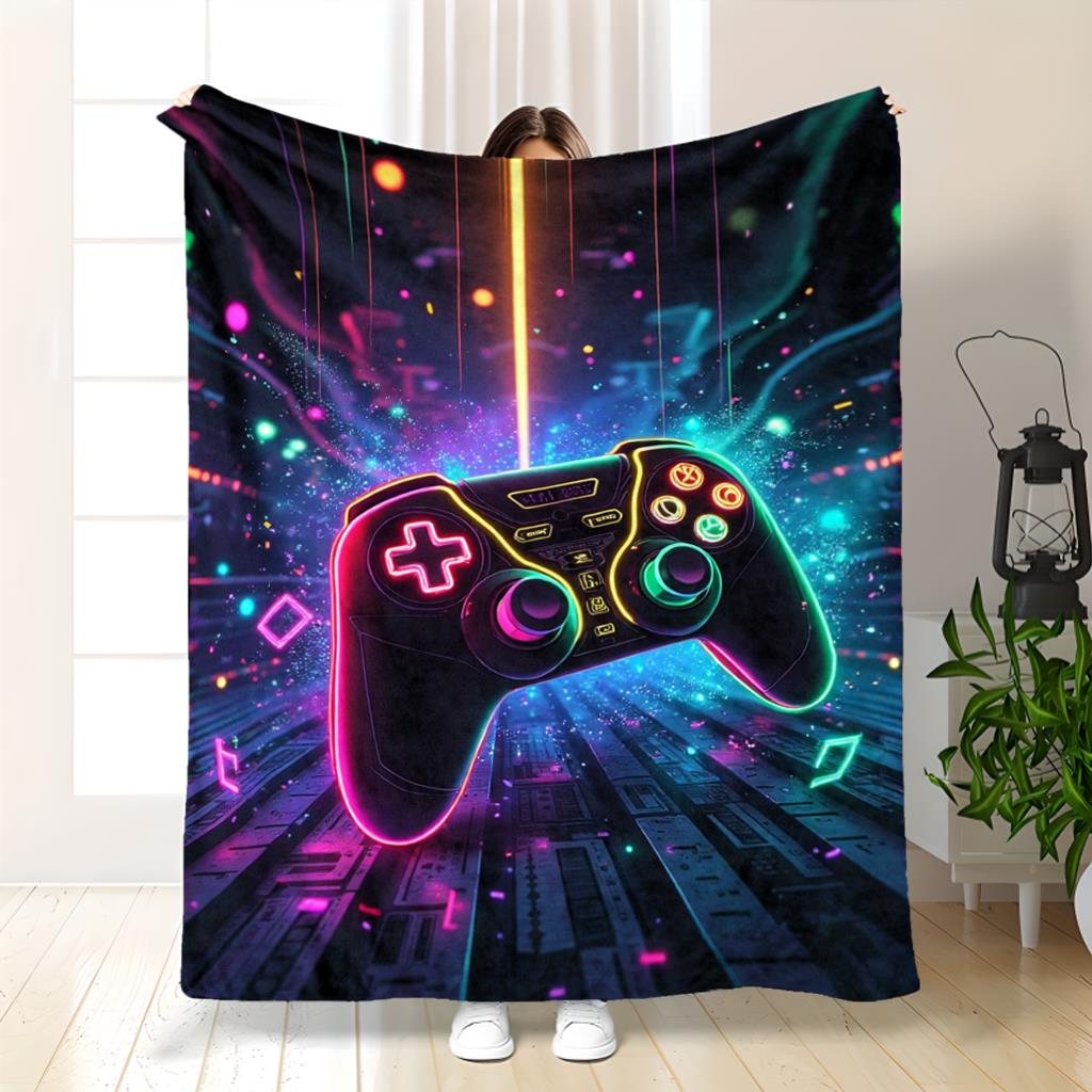 Gaming Console Room - Gaming console blanket throw soft fleece