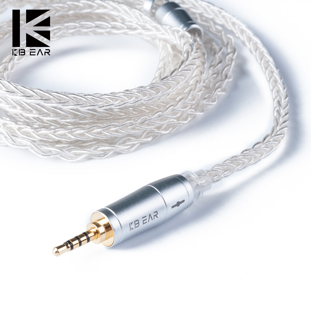 Gaming Headset Wired - KBEAR 8 Core Upgraded Silver Wired