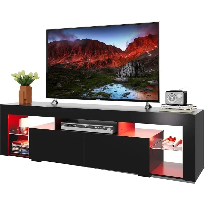 Gaming Console Room - Wood TV Console With 2 Storage
