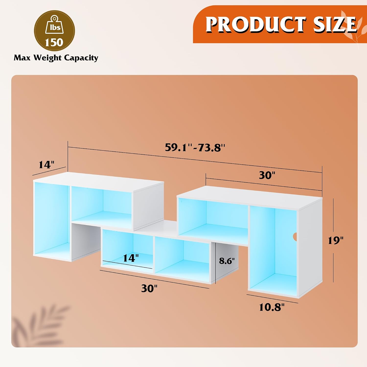 Deformable TV Stand with LED S - đánh giá và giá Gaming Console Room