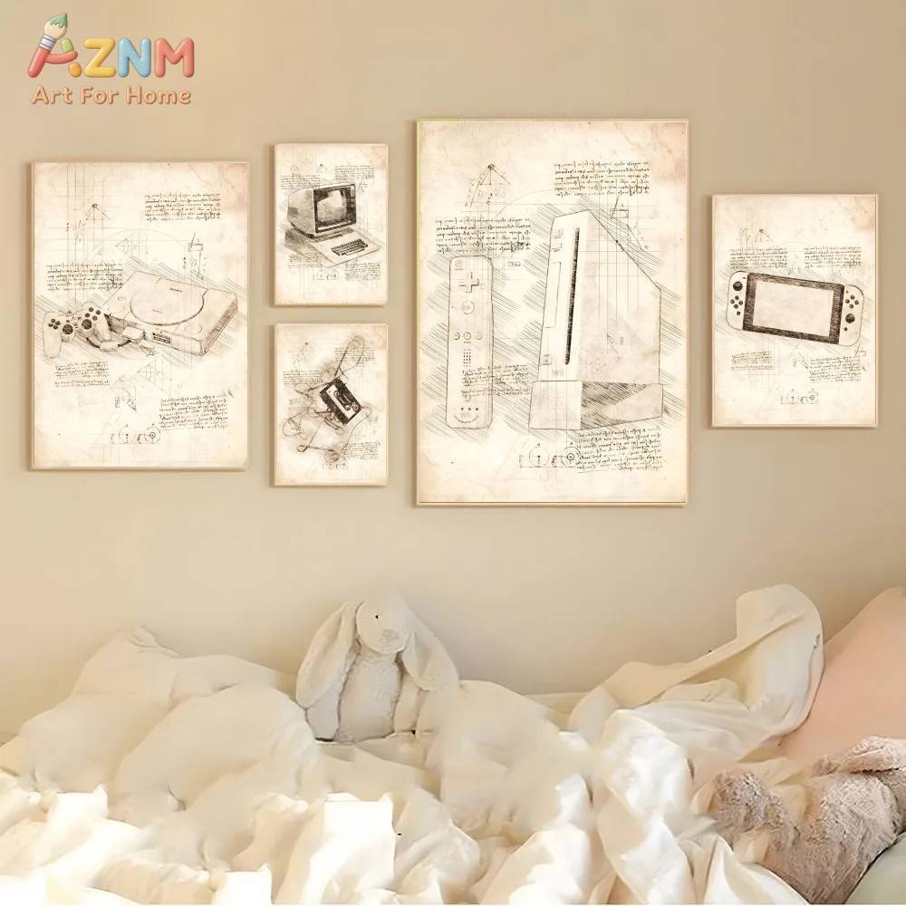 AZNM Vintage Game Console Sket - đánh giá và giá Gaming Console Room