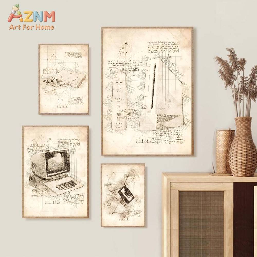 AZNM Vintage Game Console Sket - đánh giá và giá Gaming Console Room