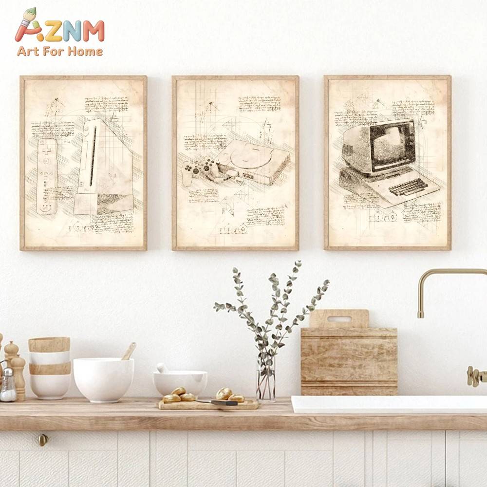 AZNM Vintage Game Console Sket - đánh giá và giá Gaming Console Room
