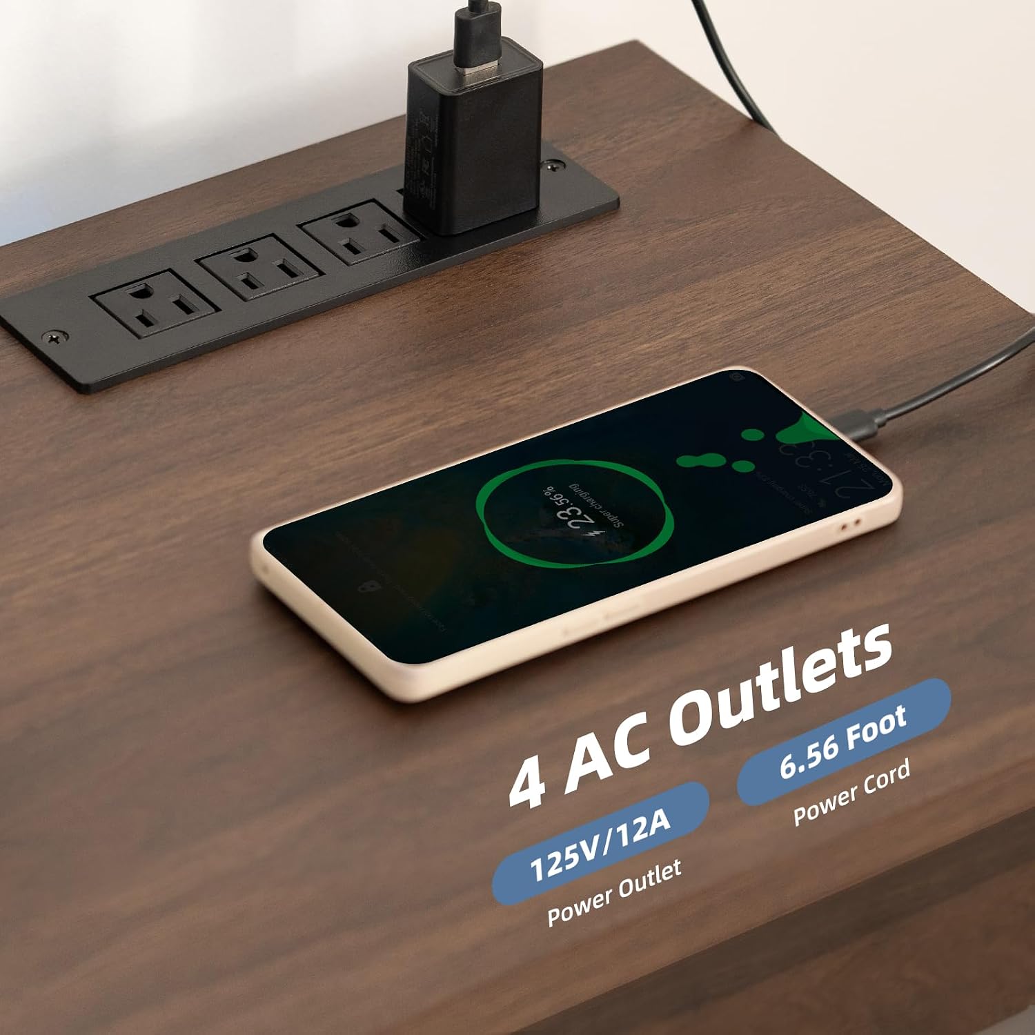 LED TV Stand with Power Outlet - đánh giá và giá Gaming Console Room