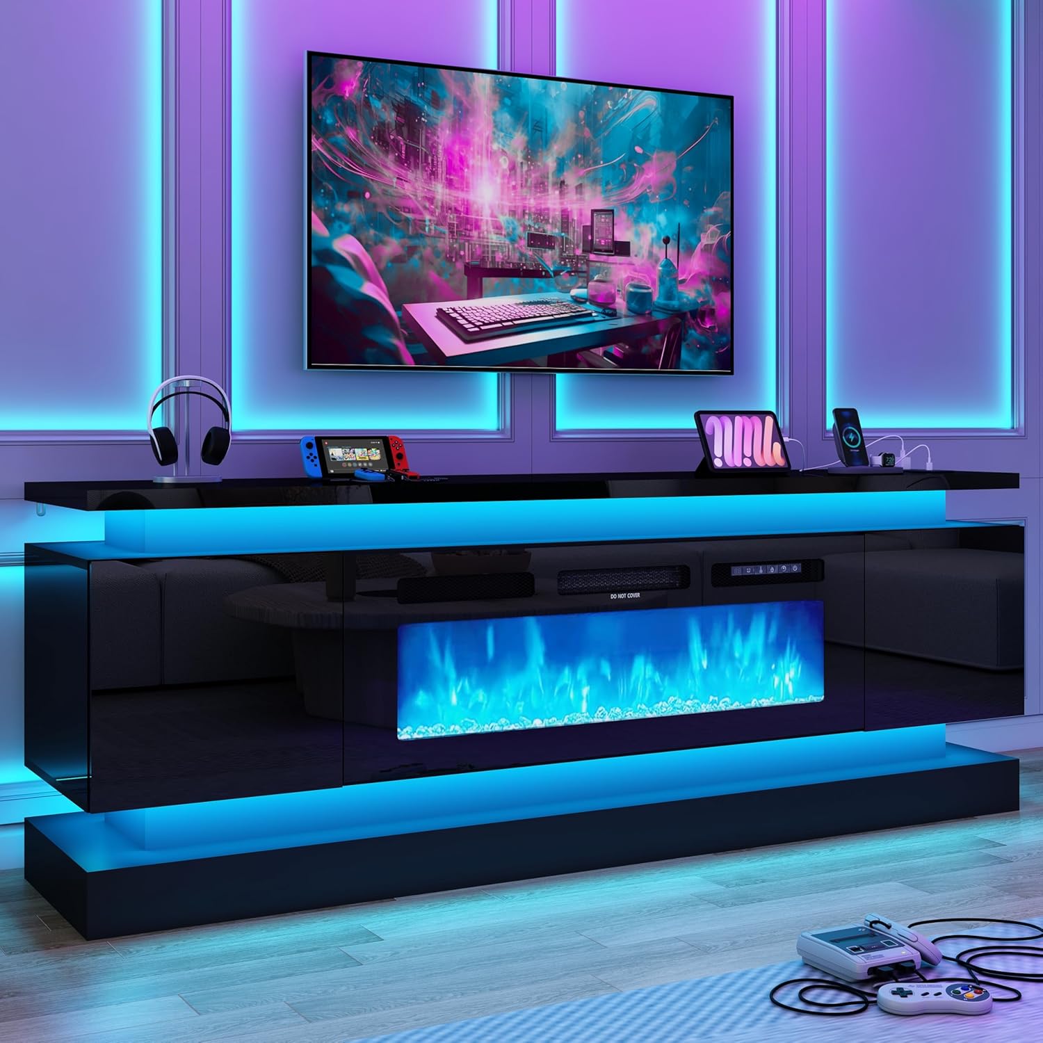 71IN LED TV Stands w/40 inch F - đánh giá và giá Gaming Console Room