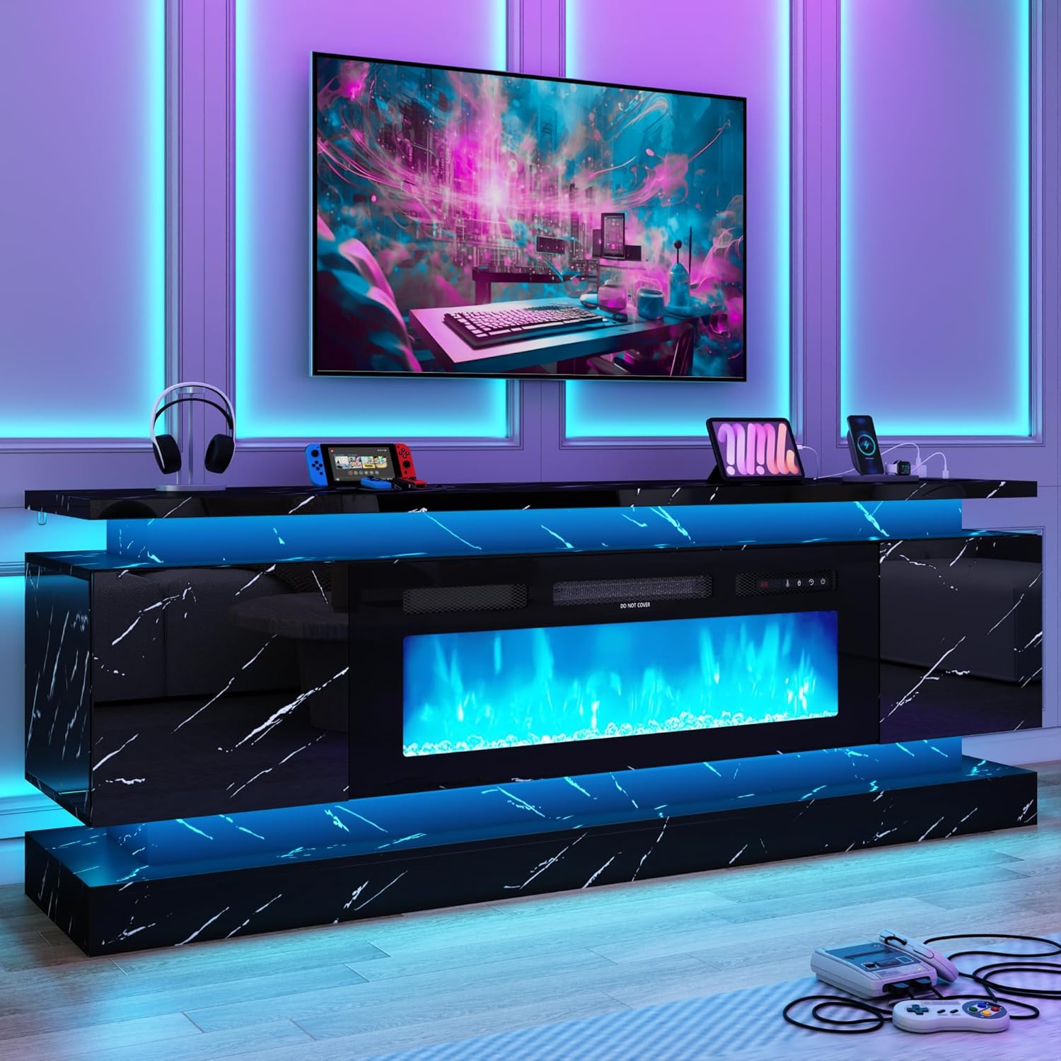 71IN LED TV Stands w/40 inch F - đánh giá và giá Gaming Console Room
