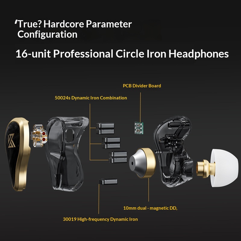 KZ ZAS Metal Wired Earphone 16 - đánh giá và giá Gaming Headset Wired
