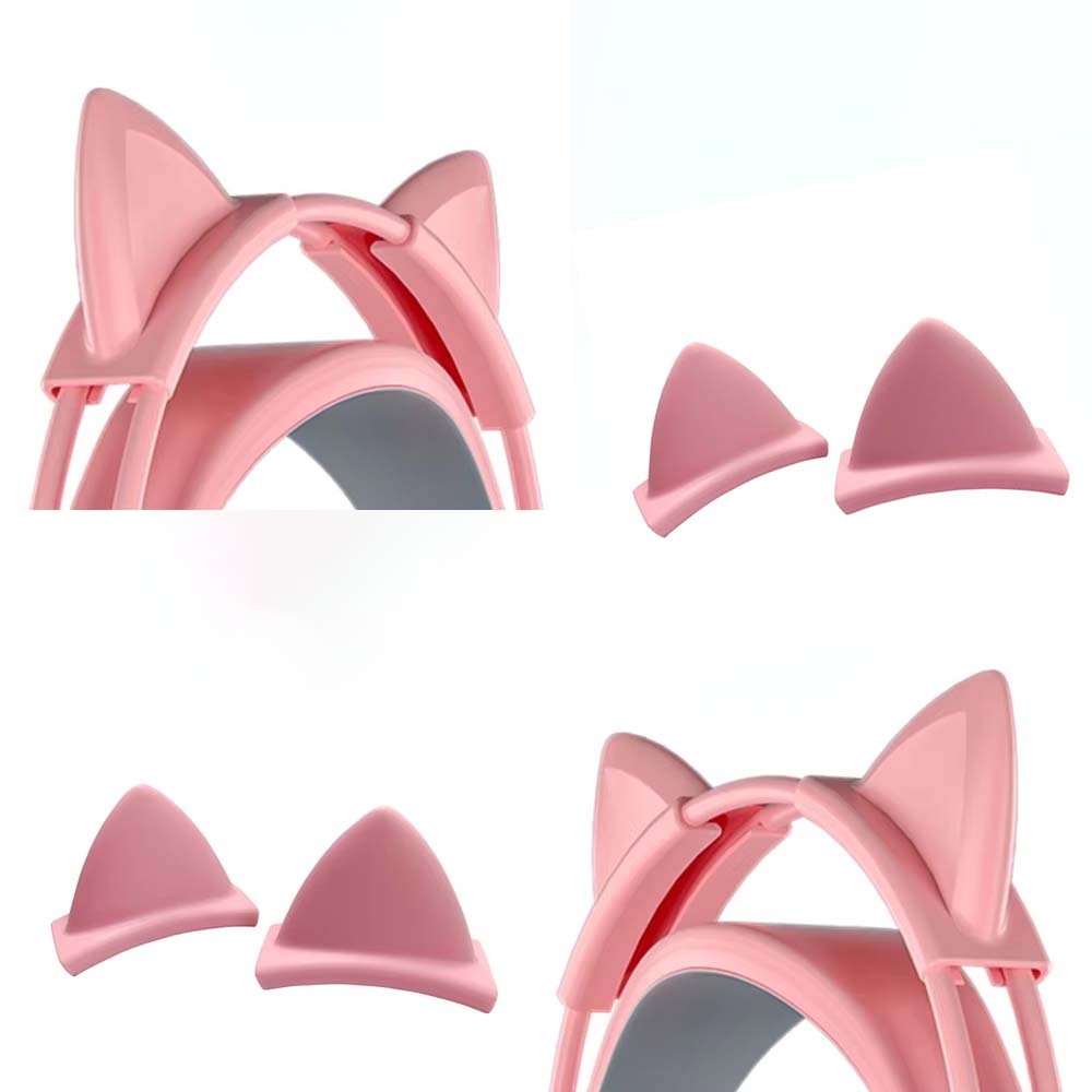 Pink Silicone Cat Ears Pendant - đánh giá và giá Gaming Headset Wired